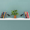 Artori Design Book Ends to Hold Books Heavy Duty - Hidden Metal Bookends for Shelves Desk - Bookend Book Holder for Home Decorative - Gift for Book Lovers and Home Décor (Book&Hero - Set of 2)