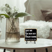 Text Me If You Run Out of Toilet Paper Bathroom Sign With Iron Support, Home Office Toilet Desk Bathroom Decor Wood Sign Restroom Shelf Decor Farmhouse Housewarming Gifts Table Centerpiece - (a010)