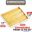 SpaceAid Bamboo Spice Drawer Organizer, (Need 3