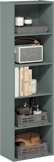 Furinno LUDER Book Shelf, 5-Tier Bookshelf, Bookcase, 9.4