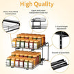 RCHYFEED Spice Organization for Cabinet,2 Tier Pull out Spice Rack Organizer for Inside Cabinets & Pantry, Slide out Heavy Duty Spice Shelf Rack for Kitchen Seasoning (11.5