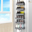 6 Pack Magnetic Spice Rack Organizer for Refrigerator and Oven, Dark Grey Fridge Organizers and Storage for Kitchen