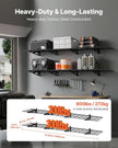 VEVOR 2-Pack Heavy Duty Garage Wall Shelving, 1 x 6 ft Steel Wall Mounted Shelving Unit, 12 x 72 Inch Per Shelf Floating Storage Metal Rack for Garage with 600 lbs Total Weight Capacity