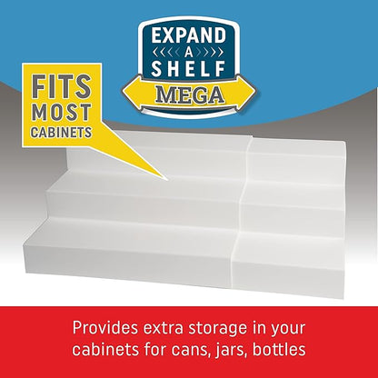 Dial Industries 3 Tier Adjustable Canned Goods Shelves for Kitchen Cabinet and Pantry Organization, Expand A Shelf, Mega