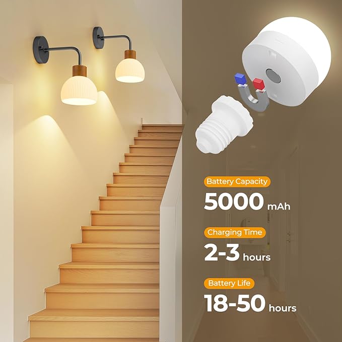 Glass Battery Operated Wall Sconces Set of 2, Rechargeable Wall Lamp with Remote, 12 Colors Dimmable Wireless Sconces Wall Decor Set of 2 with Timer for Bedroom Living Room (Black, 2 Pack)
