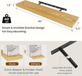 Dreamland 40 Inches Floating Shelves for Wall,9.3 Inch Deep Floating Shelves Set of 2, Large Display & Storage Shelf, Wall Shelf for Bathroom Bedroom Living Room Kitchen Office,Light Brown