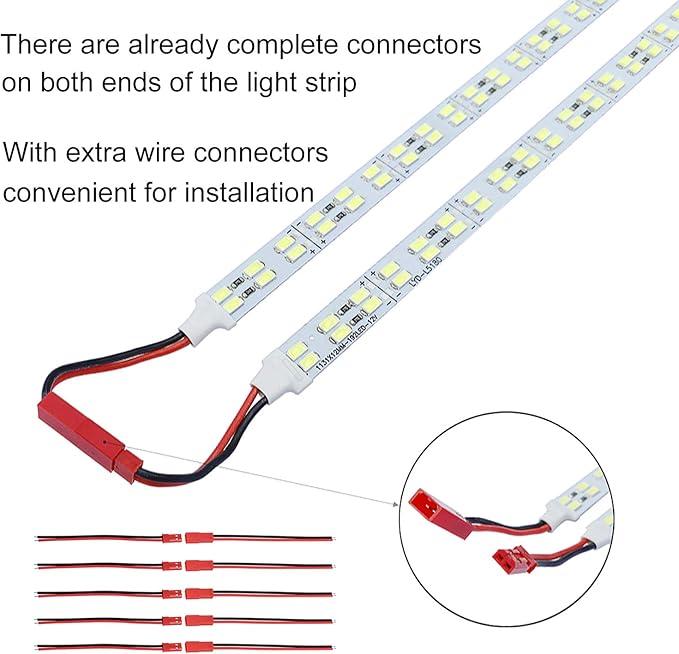 ICIH Under Cabinet LED Light 10Pack 12v LED Light Strip Rigid Super Bright White 6000K SMD5630 9W 84LED Double Row 0.5m/20in for Kitchen Cabinet,Counter,Showcase Vehicle Replace