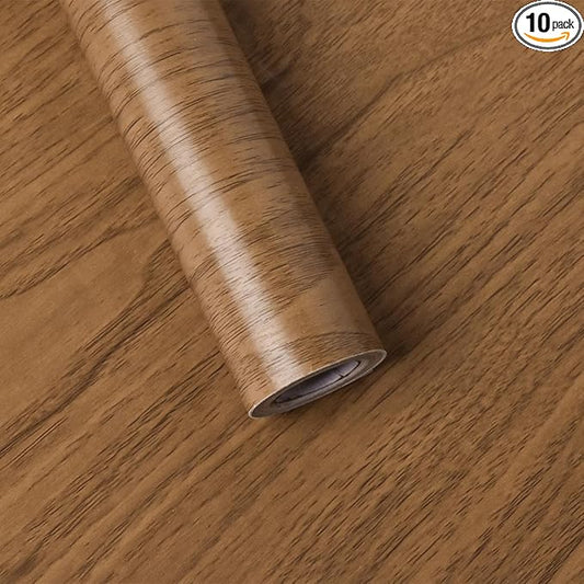 Brown Wood Contact Paper for Cabinets Countertops Funiture Wood Grain Peel and Stick Wallpaper Textured Self Adhesive Removable Wallpaper Desk Vinyl Waterproof Easy to Clean 17.7inW 393inL
