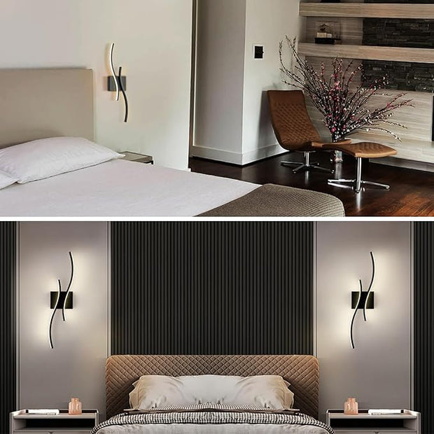 Modern Led Sconce Wall Lighting Indoor 24" Minimalist Industrial Black Wall Sconce Hardwire Wall Light for Small Space Bathroom Hallway Staircase Entryway
