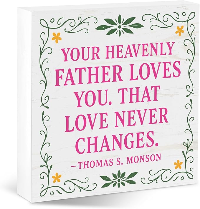 Valentines Desk Decor, Valentine's Day Home Office Table Sign for Wife Daughter from Dad Husband, Valentine Gifts Decorations for Porch Tiered Tray Shelf Party, Love Never Changes