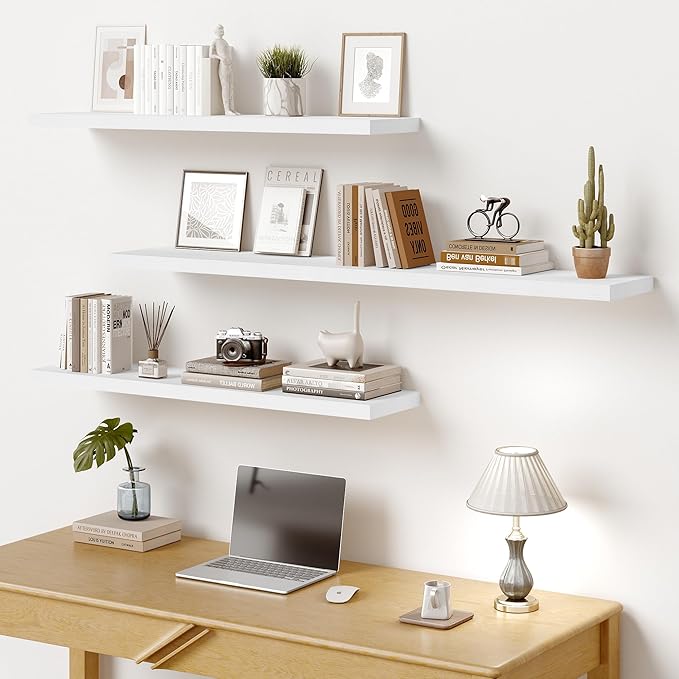 Vivelove 10 in Deep Floating Shelves for Wall, 47.2