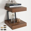 12 Inch Square Floating Shelves for Wall 2 Pack, 12