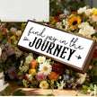 Inspirational Wood Sign, Vintage Wall Decor, Modern Farmhouse Home Decor for Table Shelf, Bedroom Wall Decoration, Decorative Wooden Signs, Find Joy In the Journey Sign 17.8x4x1.2 inches