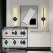 Battery Operated Wall Sconces Set of Two, Modern Sconces Wireless Cordless Rechargeable Light with Remote, Black Wall Lamp Dimmable Magnetic Home Decor for Bedroom Living Room Hallway Timing 23.6 Inch