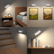 YiLaie LED Wall Sconce, Wall Mounted Lamp with 4000 mAh Battery Operated Wall Sconce Touch Controls & Brightness Adjustment, 360° Rotate Cordless Battery Wall Lamps for Bedroom, BedsideReading-White