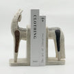 Lukitas Abstract Horse Decorative Bookends Heavy Duty, Modern Minimalist Nordic Ornaments for Office Home Bookshelf Decor, Resin 11''