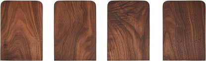 Pandapark Wood Bookends,Non-Skid Bookend for Shelves,Heavy Duty Bookends,Book Stand for Books/CDs,1 Pair