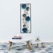 All American Collection Modern Chic Aluminum/Metal Wall Decor Frame | Blue & White Flowers