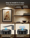 Wireless LED Picture Lights for Wall Art, 3 Pack 2600mAh USB Rechargeable Frame Lights for Paintings Remote Gallery Wall Light Battery Operated Picture Spotlight for Poster Accent Photo Display Decor