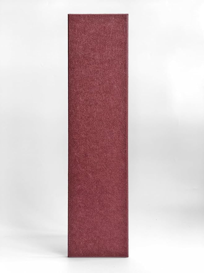 Shiplap Felt Wall Panels for Interior Wall Decor, Accent Wall Paneling for Bedroom Living Room & Office, Peel and Stick, Sound Absorbing – 24 Pack Felt Tiles with Adhesive – Redwine