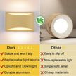 Aipsun Aluminum Modern Wall Light Fixtures 1 Pack Indoor LED Wall Sconce Hardwired Wood Texture Up and Down Wall Mount Light for Living Room Bedroom Hallway Corridor 3000K(with G9 Bulbs)