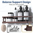 YASONIC Shower Caddy 3 Pack Rustproof Shower Organizer, Large Capacity Shower Shelves for Inside Shower, Bathroom Organizers and Storage with Soap Holder and 12 Hooks, Adhesive Shower Storage Bronze