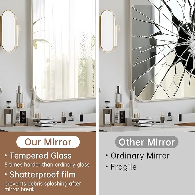 Brushed Nickel Mirror, 22