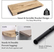 Axeman Floating Shelves, 2 Pack 8 Inch Deep Modern Solid Wood Wall Shelves for Storage, Wall Mounted Display Shelving with Invisible Heavy-Duty Metal Bracket, 24