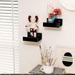 5 Inches Black Acrylic Wall Shelves for Home Décor, Pack of 2, Acrylic Shelf for Wall, Wall Mounting Display Shelf
