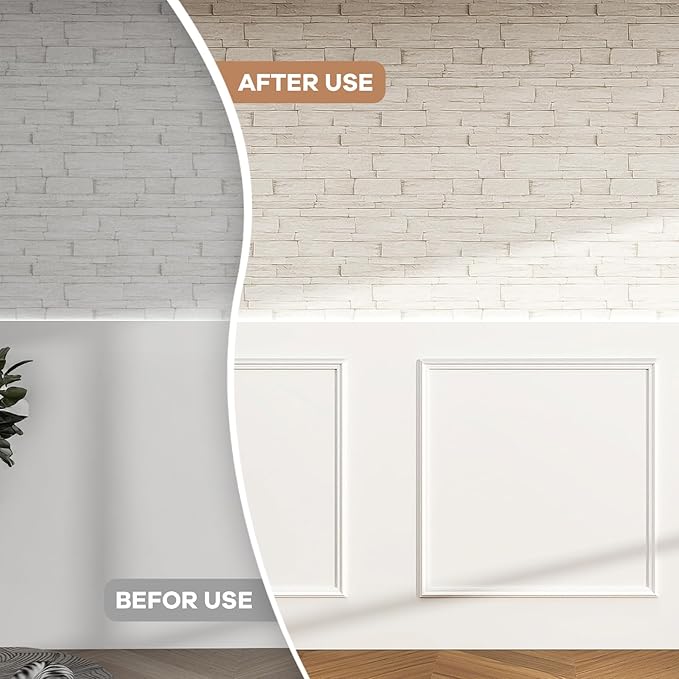 PALMPOP Peel and Stick Wall Molding Kit of 3 Frames,Premade Accent Wainscoting Panels, Ready to Molding Trim for Living Room Bedroom Corridor Home Interior Wall Panel Decor (20x20in)