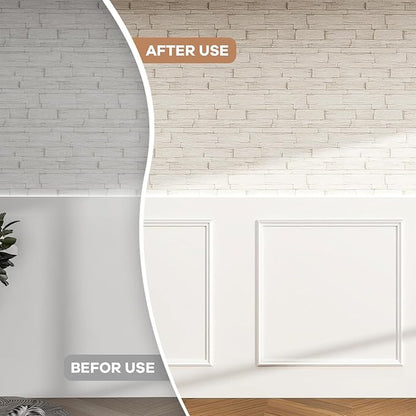 PALMPOP Peel and Stick Wall Molding Kit of 3 Frames,Premade Accent Wainscoting Panels, Ready to Molding Trim for Living Room Bedroom Corridor Home Interior Wall Panel Decor (20x20in)