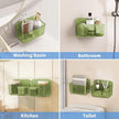 Diesisa 2pc Acrylic Wall Mount Organizer, Adhesive Cabinet Door Organizer,Acrylic Bathroom Shelves for Wall,No Drilling Hang Walls,with Self Adhesive Tape, for Bathroom, Kitchen, Living Room-Green