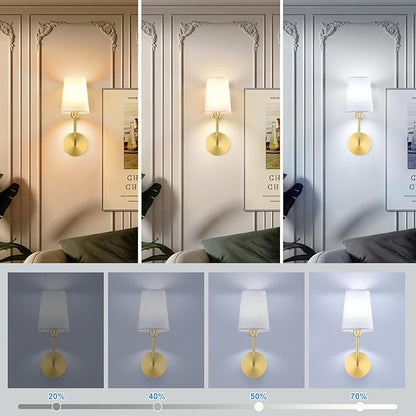 JESLED Battery Operated Wall Sconce Set of 2, 15000mAh Rechargeable Wall Lights with Timer Function, Magnetic Mounting & Dimmable, Wireless Wall Lamp for Bedroom, Living Room, Bulb Included