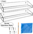 AMT 2 Pack Acrylic Floating Shelves, 15