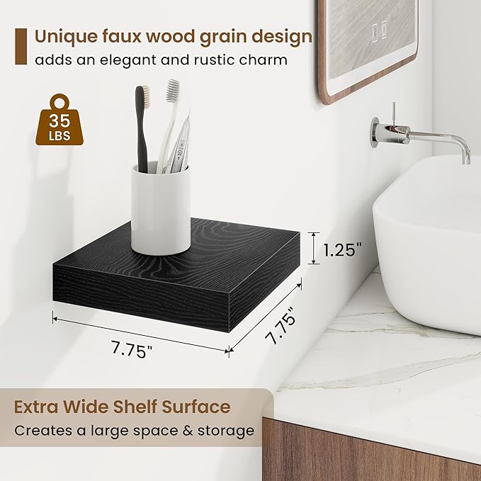 Marsmiles Square Floating Shelves for Wall, 8