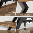 Floating Shelf- Floating Shelf for Wall Set of 2, 2 Tier Shelves for Wall for Bathroom, Bedroom, Toilet, Kitchen, Living Room, Office, Rustic Brown