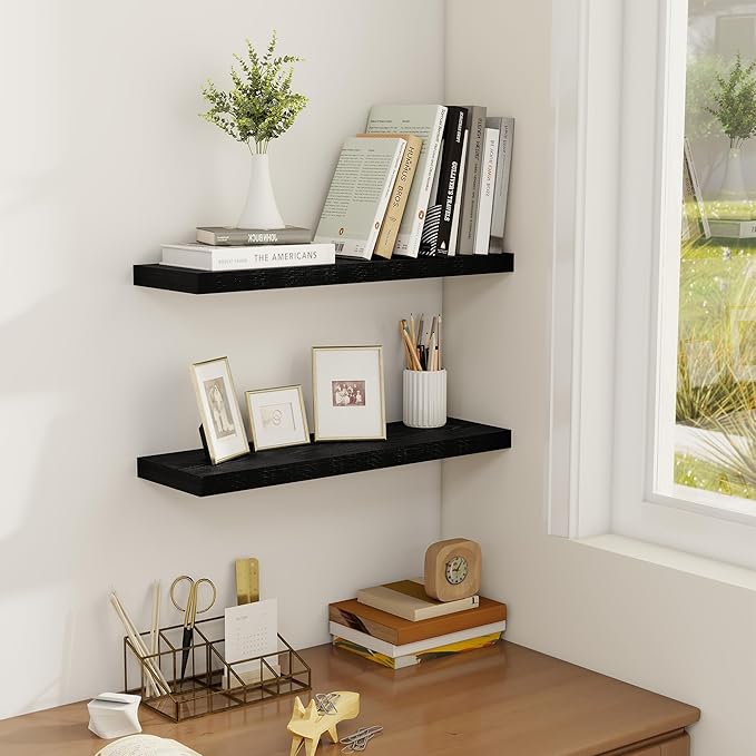 Fun Memories Deep Black Floating Shelf, 22.5