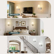 Battery Operated Wall Sconces set of Two,Rechargeable Wall Sconce with 1000mAh Dimmable Bulb and Remote,LED 15 Colors Wireless Battery Powered Wall Sconce with Fabric for Bedroom Living Room (Nickel)