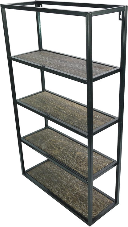 Admired By Nature 4 Tier Floating Shelf, Farmhouse Wall Decor, Rustic Wood Mounted Organizer for Home Decor, 1 Unit