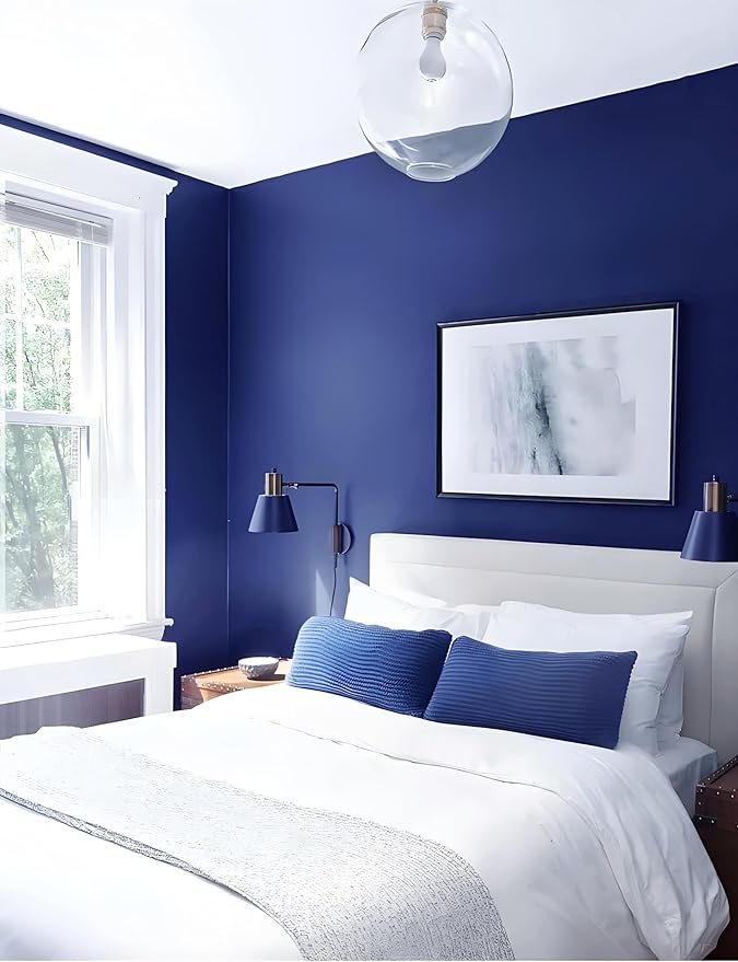 Safiyya Peel and Stick Wallpaper Navy Blue Contact Paper Wall Paper Self Adhesive Decorative Removable Wallpaper for Bedroom and Renter Friendly 118