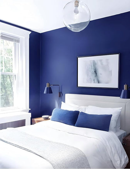 Safiyya Navy Blue Peel and Stick Wallpaper 393"x17.7" Contact Paper Decorative Self Adhesive Removable Wallpaper for Bedroom and Renter Friendly