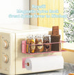 Magnetic Spice Rack For Refrigerator, Space Saving Magnetic Shelf For Fridge Pink 2 Pack With Magnetic Paper Towel Holder