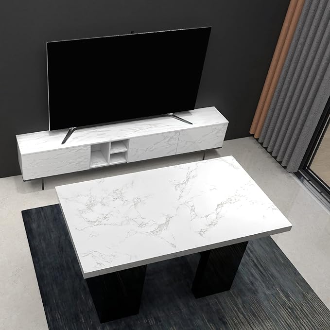 practicalWs Peel and Stick Marble Wallpaper 15.7'' x 236.2'' Marble Contact Paper for Cabinets and Drawers, White Gray Granite Self Adhesive Removable Kitchen Backsplash Vinyl Roll Wall Paper