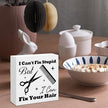 Hair Stylist Gifts, Hairdresser Gifts for Women Men, Barbershop Hair Salon Decor Sign for Desk Table Shelf 5 x 5 Inches
