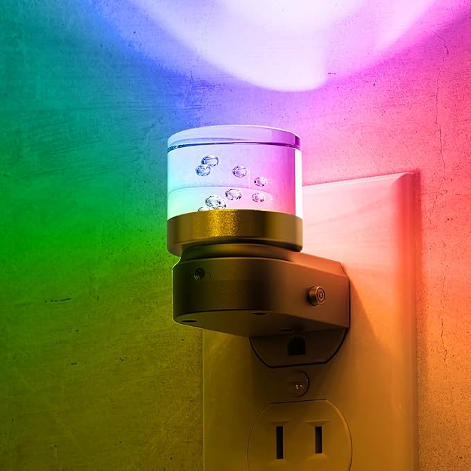 L LOHAS LED Night Light, Night Lights Plug into Wall, Color Changing Nursery Nightlight RGB with Dusk to Dawn Sensor, Nightlight Plug in Wall for Halloween, Christmas, Holiday, Hallway Bedroom Kids