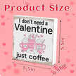 Valentines Coffee Desk Decor, Valentine's Day Gifts for Coffee Lover Bar Station, Valentine Home Office Table Sign for Kitchen Shelf Tiered Tray, Cafe Tabletop Decoration to Couples