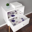 Watercolor Floral Peel and Stick Wallpaper,Purple/White/Pink Flower Contact Paper, Botanical Wall Paper Self Adhesive Removable Waterproof for Bedroom Shelves Cabinet Drawer Table Decor 17.5