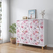 Floral Wallpaper Peel and Stick, Large White & Pink Flowers Contact Paper 17.5