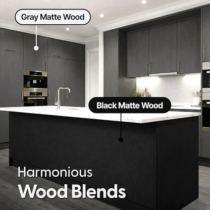 Gray Wood Grain Contact Paper, 17.3" x 118" Removable Peel and Stick Self Adhesive Matte Vinyl Wallpaper, Waterproof Decorative Film for Kitchen Cabinets Countertops