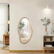 JJUUYOU Irregular Mirrors for Wall Asymmetrical Bathroom Mirror 30